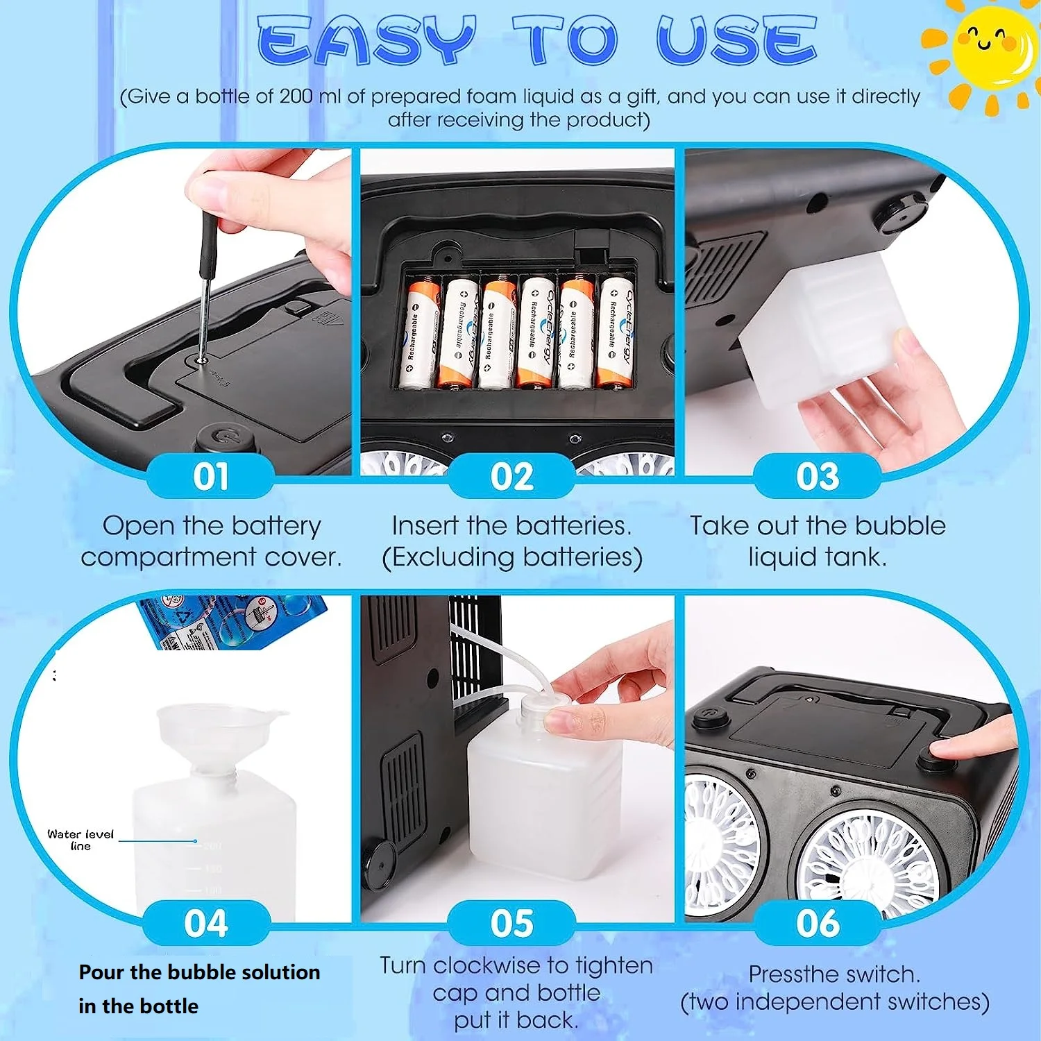 Двойной генератор мыльных пузырей